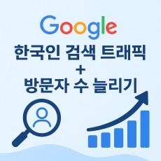 구글 한국인 검색 트래픽 + 방문자수 늘리기 (1개당 8원)